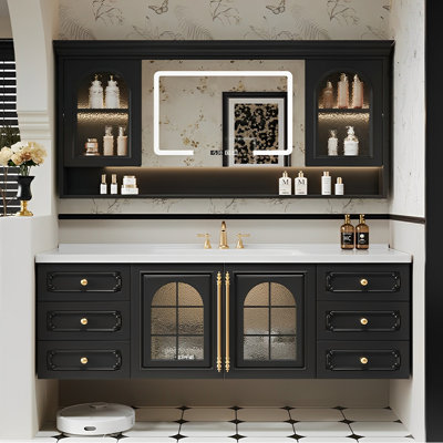 Smart bathroom cabinet French retro style.