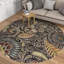 Tapis brun à motif floral Juliet-969193441
