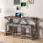 Bar Table Set With Power Outlet, Bar Table And Chairs Set, 4 Piece Dining Table Set, Industrial Breakfast Table Set, For Living Room, Dining Room, Game Room-805020335-749023042