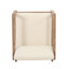 Fauteuil club de patio en bois d'acacia durable avec coussins hydrofuges Marengo