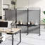 3-panel Room Divider With Storage Shelves 6ft Tall Folding Privacy Screen On Wheels-2100895763