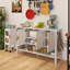 Buffet en bois 55,25 pouces avec tablette ouverte et crochets doubles-265055223