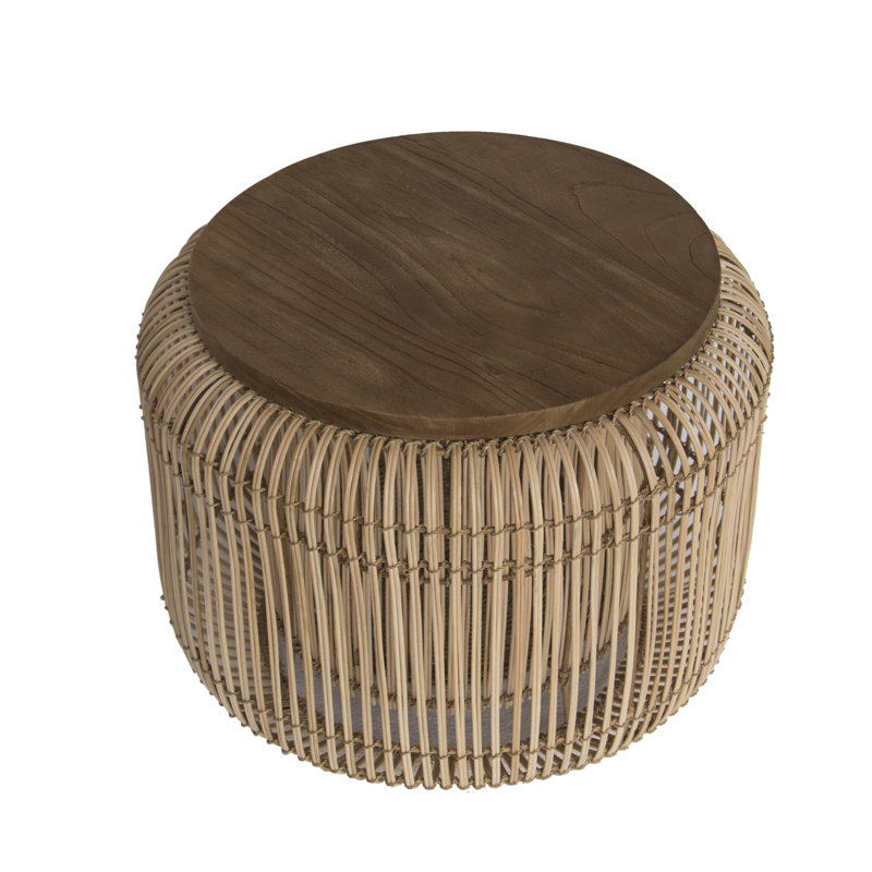 Darell Drum Coffee Table with Storage