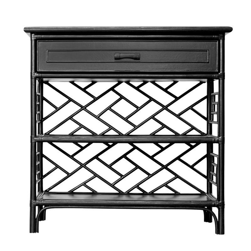 Chippendale End Table, Black