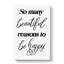 So Many Beautiful Reasons - Wrapped Canvas-64085968