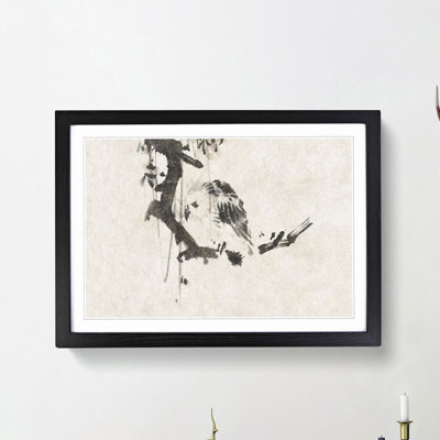 Owl in a Tree by Kawanabe Kyosai - Framed Print