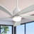 52 Inch Modern Ceiling Fan With Dimmable LED Light 5 Solid Wood Blades Remote Control Reversible DC Motor With Smart APP Control-871327910-871327904