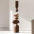 Handcrafted Rubber Wood Abstract Stacked Sculpture