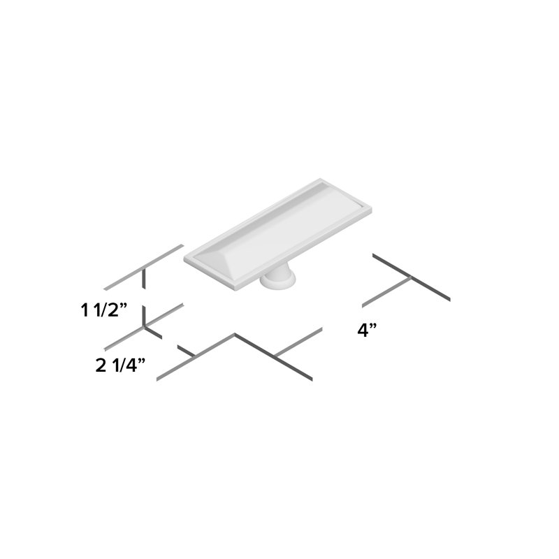 Trent Rectangular Knob, Cream