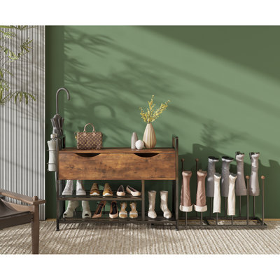 Porte-parapluie, porte-parapluie, porte-parapluie, porte-chaussures en bois