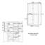 Garde-manger bleu 40,2 x 20 x 71,3 pouces avec 2 tiroirs, tablettes réglables et 8 portes pour la gestion des arrangements de salle à manger