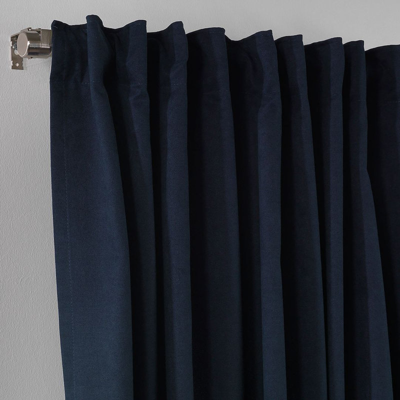 Blackout Thermal with Liner Extra Long & Extra Wide Decorative Curtain Single Panel, 280cm Width x 325cm Drop, Blue
