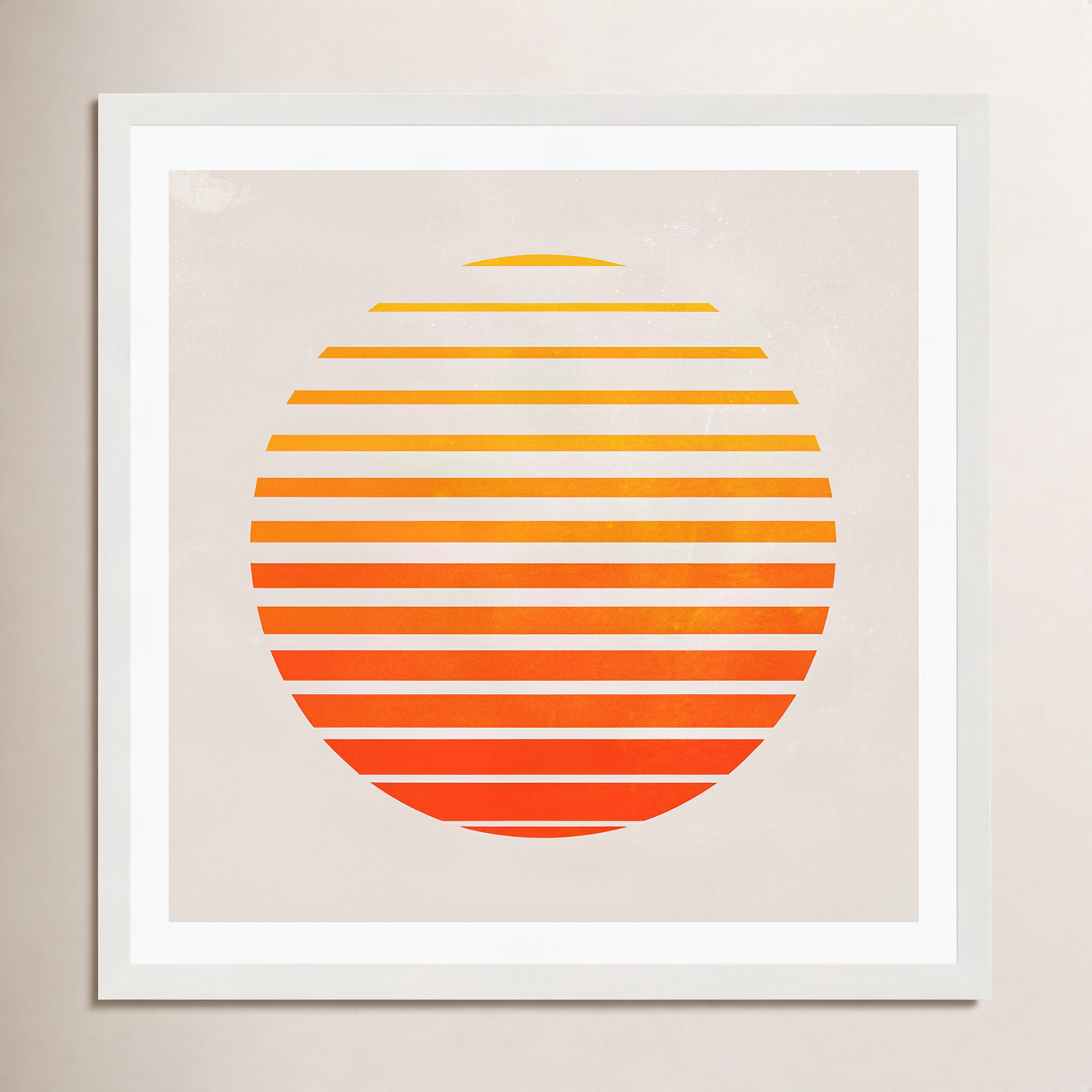 Twilly "Springs 3 Rising Sun Edit" Print, 12" H x 12" W x 2" D, White Floater Framed, No