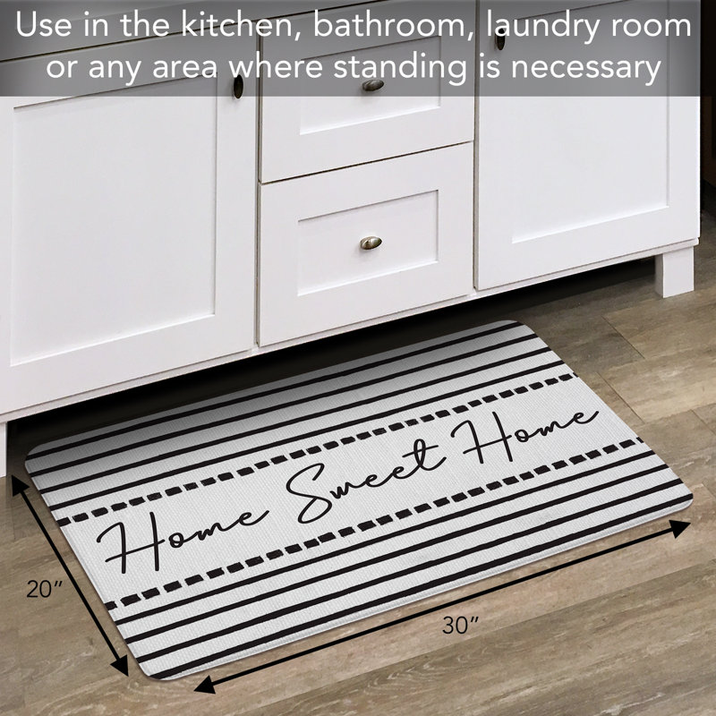 Tapis de cuisine 30 po x 20 po Ebern Designs Sweet Home