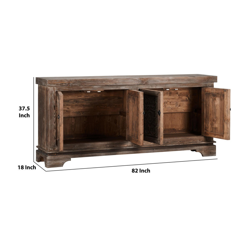 Allen 82'' W Solid Wood Sideboard