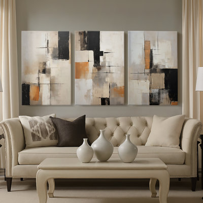 ABSTRACT Series CCCLXIV  -Custom Wrapped Gallery Canvas - 3 Pieces