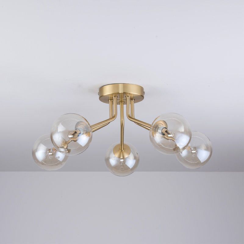 Broadus Glass Spotlight, Cognac, Gold