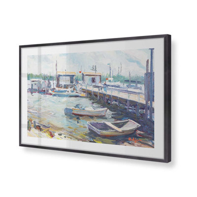 "Naples" Waterside Hideaway, reproduction d'art encadrée sur papier par Richard A. Rodgers
