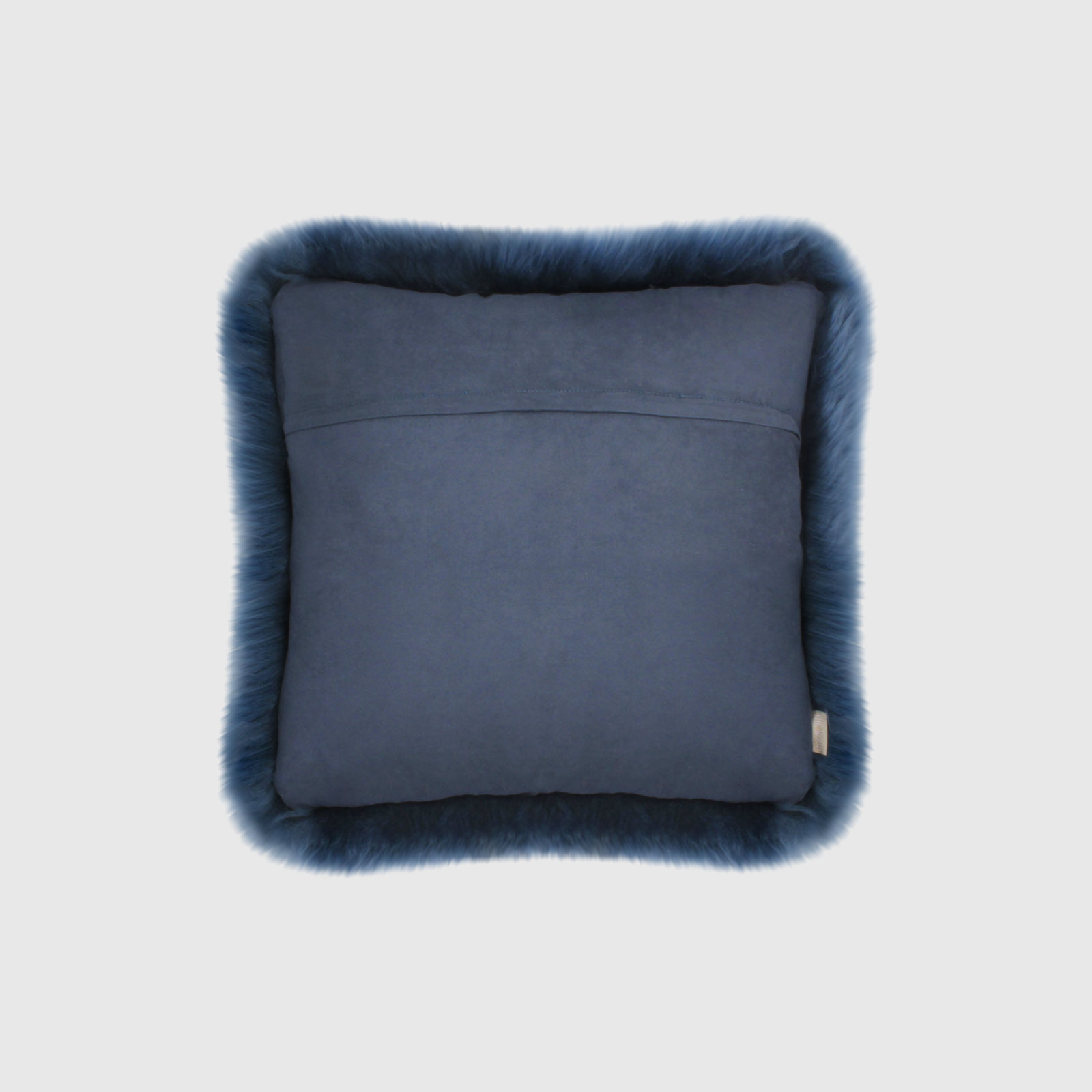 Fieldman Leather Throw Pillow, Blue Indigo, 18" x 18"