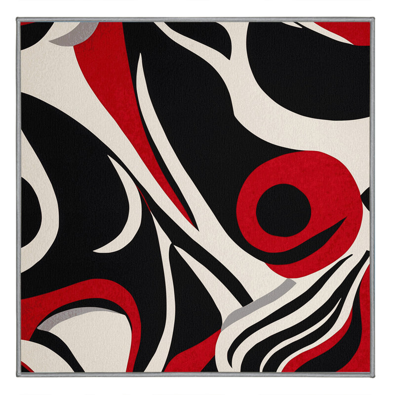Aurora Ember Rug, Square 7'