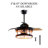 Montara 36'' Retractable Blades Ceiling Fan with Light Kit and Remote Control
