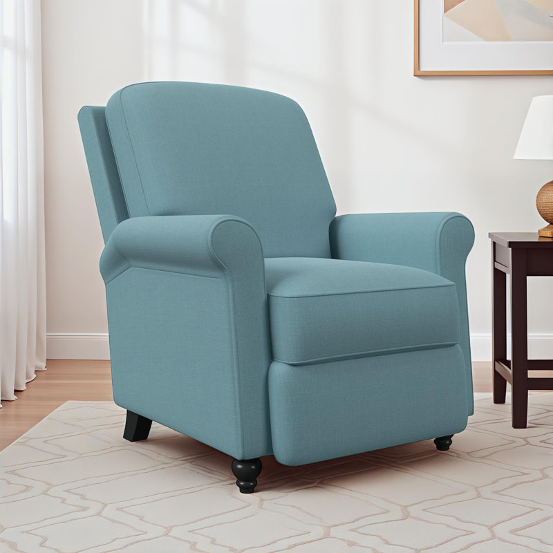 Leni Upholstered Recliner, Teal