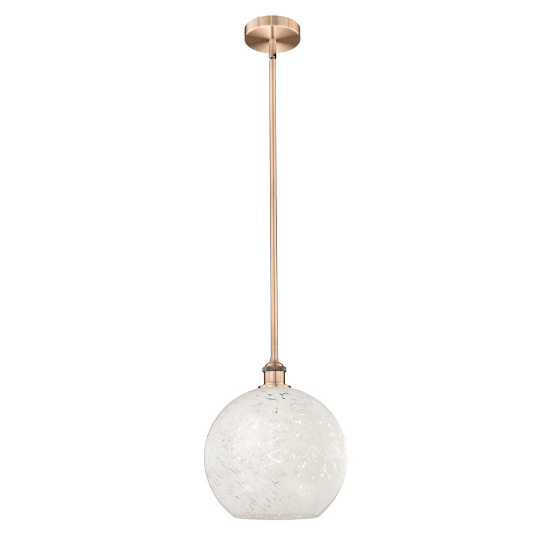 Luminaire suspendu 1 lumière Ivana, H 13 po x l 12 po x P 12 po, Cuivre antique