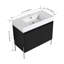Meuble-lavabo autoportant avec lavabo en résine Cambreigh