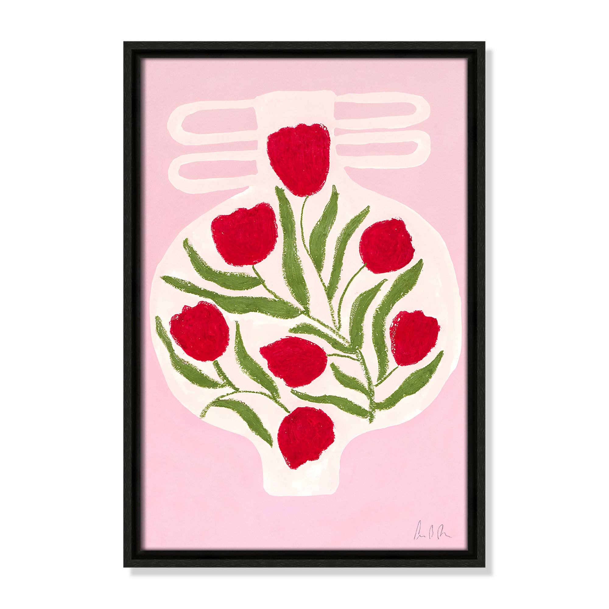 Vase No. 02 Print by Camilla Bergqvist, 19.5" H x 13.5" W, Espresso