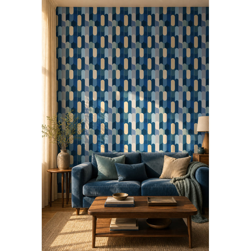 Décoration murale amovible Mid-Century, Texturé non collé