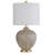 Sienna Textured Table Lamp - Stonewashed Sage & Tan Sandstone - White Shade