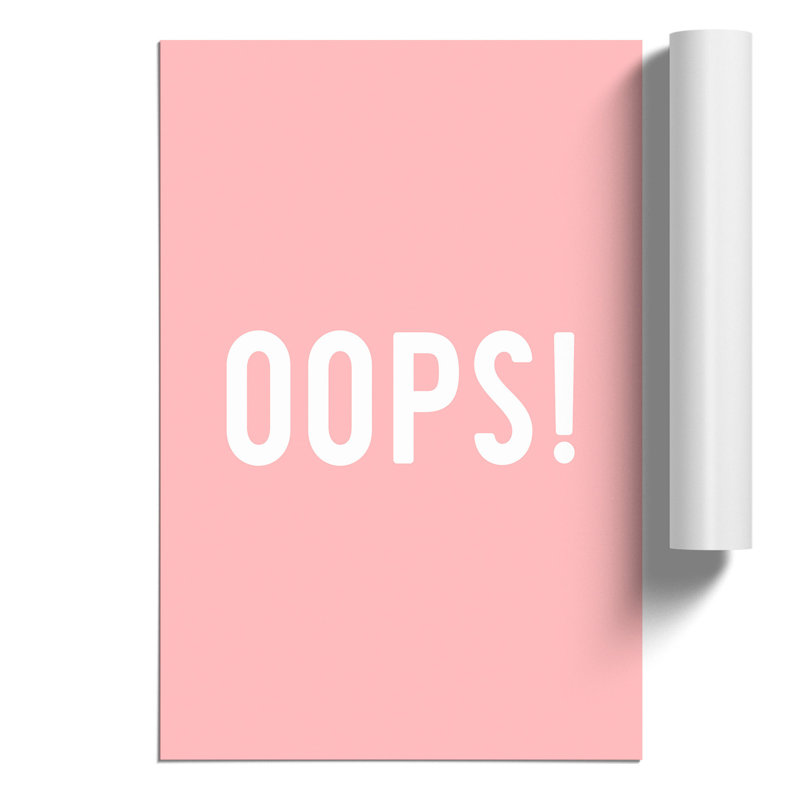Oops - Frameless Print, 42cm H x 30cm W x 0.1cm D