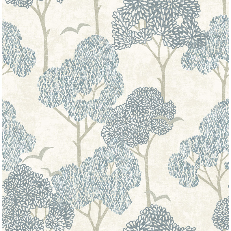Papier peint adhésif bleu Millie