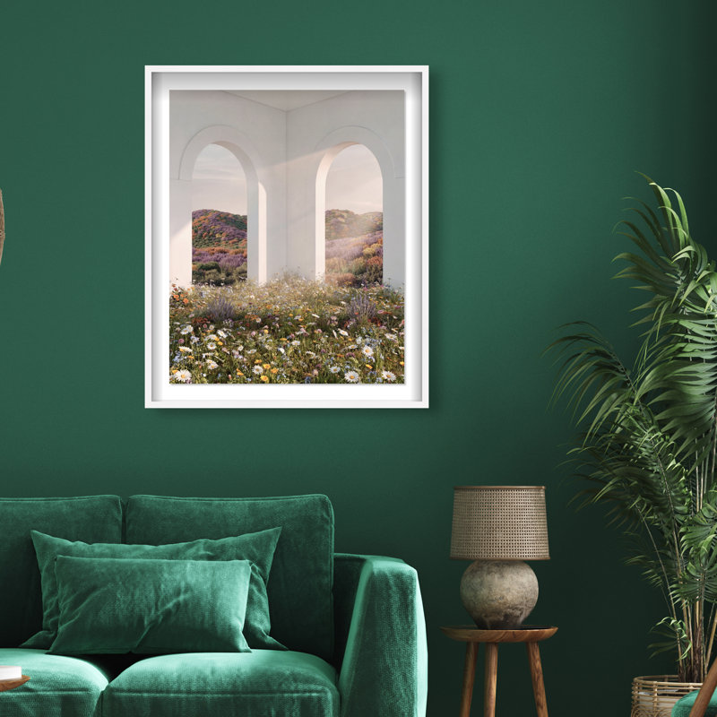 Sunlight Coming Through Framed Graphic Art, 21.5"H x 17.5"W, White Shadowbox