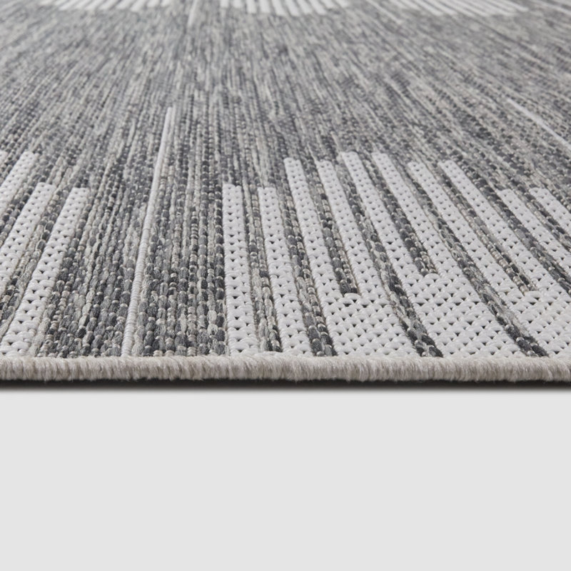 Jialin Machine Woven Geometric Indoor / Outdoor Area Rug, Rectangle 7'10" x 10'
