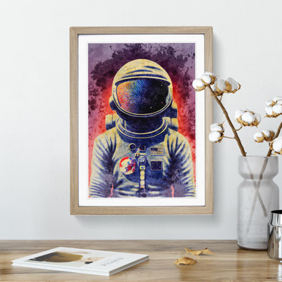 Astronaut in Watercolour No.2 1 Piece Single Picture Frame Painting
