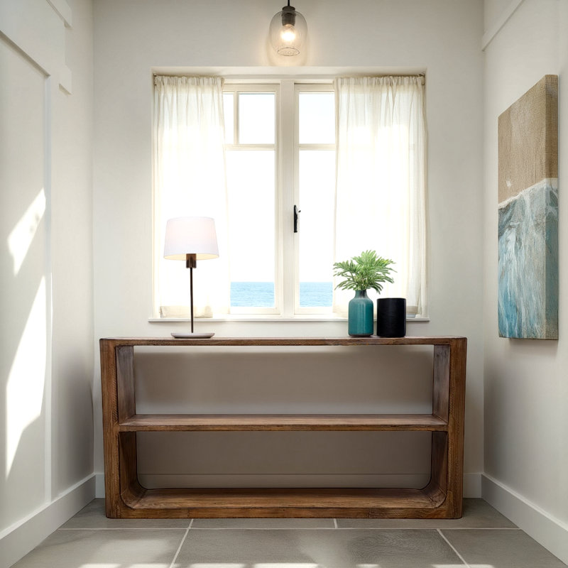 Console Ryun en pin récupéré, naturel antique