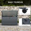 CLIY 62cm W Steel Deck Box in Grey