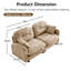 Chenille de chameau modulaire avec coussin, assise ergonomique, matériau à haute résilience et installation facile pour les espaces de vie.