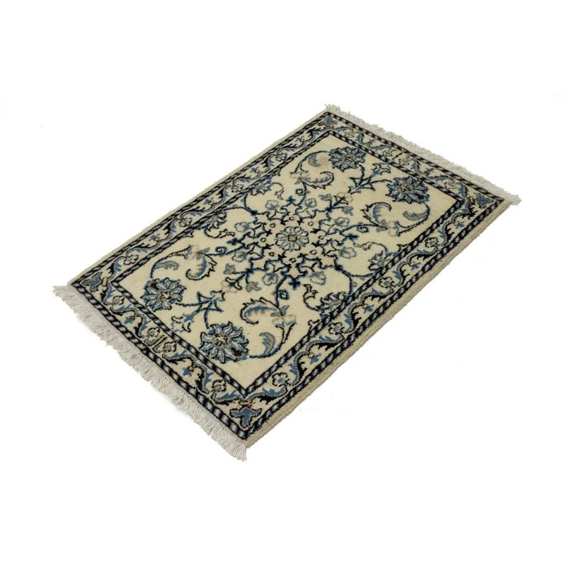 Tapis crème crème traditionnel indo-nain 2X3