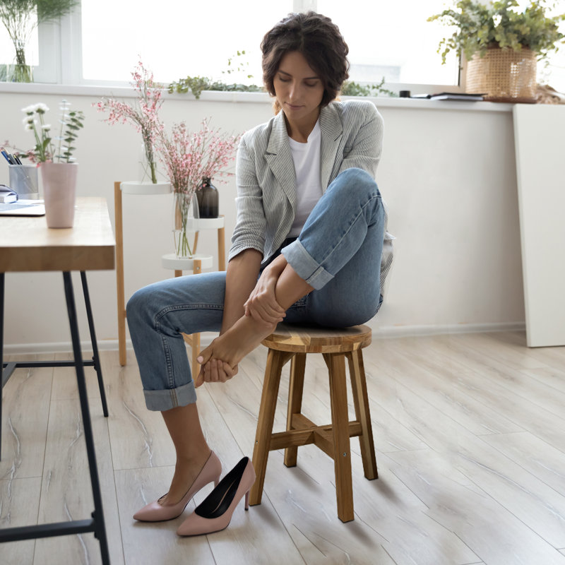 Wooden Bar Stool, Acacia Wood Stool, Short Stool (18" Seat Height)
