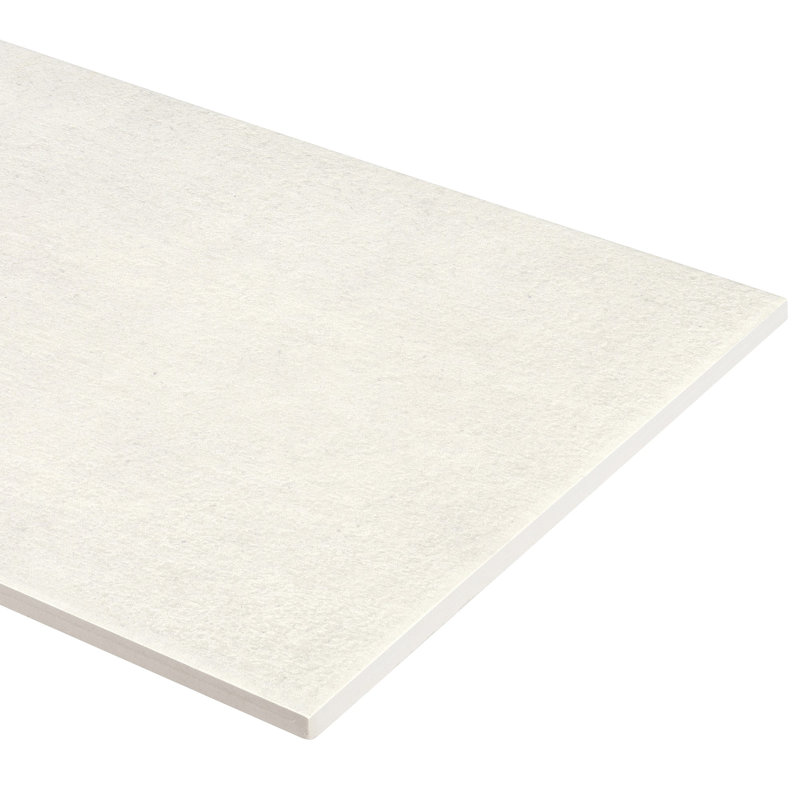 Citified 12" W x 24" L Porcelain Concrete Look Singular Tile, Chalk