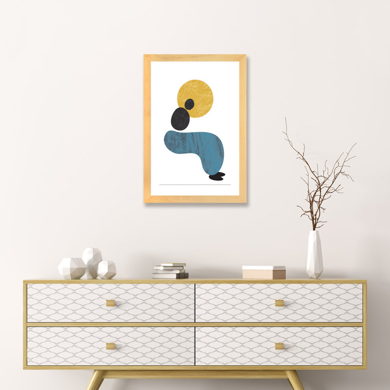 « abstract lady » par flatowl-impression sur image, H 32 po x l 24 po x P 1 po, Papier encadré de bois naturel