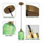 Luminaire suspendu moderne avec verre vert soufflé à la main pour îlot de cuisine, finition laiton brossé-430682899