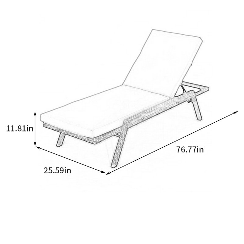 Chaise longue de jardin pour l'extérieur, 1