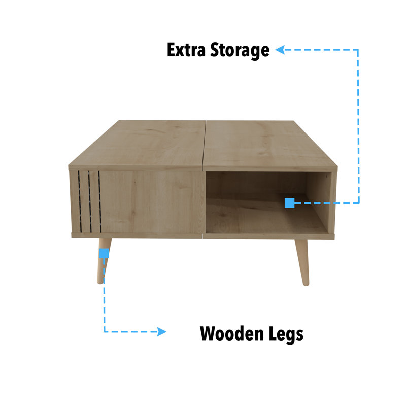 Aidtya Coffee Table with Storage, Sapphire Oak