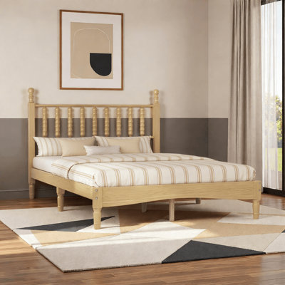 Rambha Standard Bed With Retro Headboard
