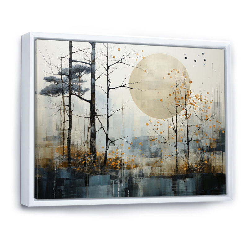 Japon, art minimaliste zen serein, art mural japonais, Cadre flottant blanc, H 16 po x l 32 po x P 1 po