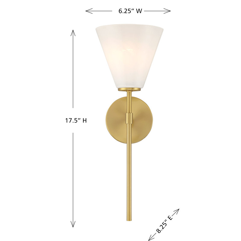 Blair 1-Light Wall Sconce in Brass, Brass