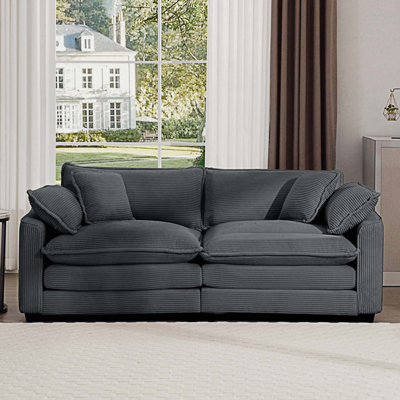 Canapé 2 places avec 4 coussins Modern Living, Gris